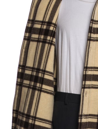 Ralph Lauren Purple Label Wool Plaid Print Trucker Jacket