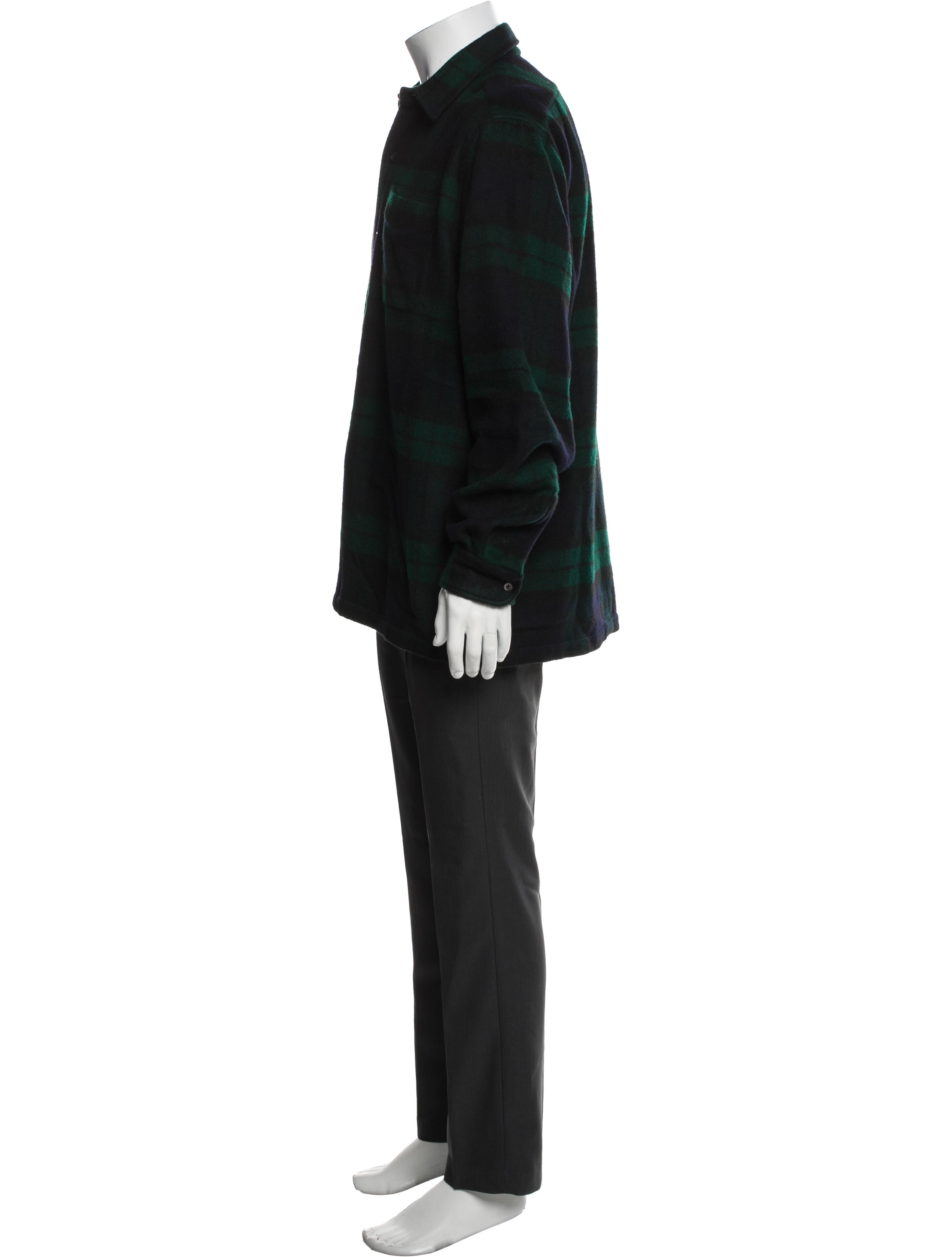 Ralph Lauren Purple Label Cashmere Plaid Print Shirt