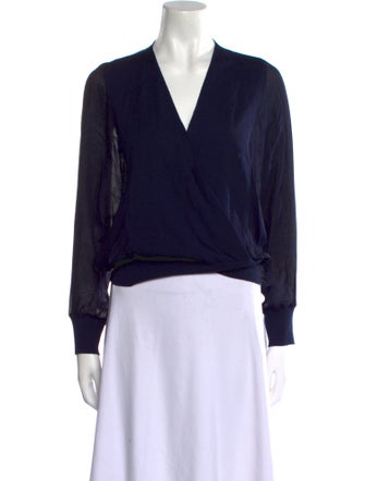 Ralph Lauren Purple Label Wool V-Neck Crop Top