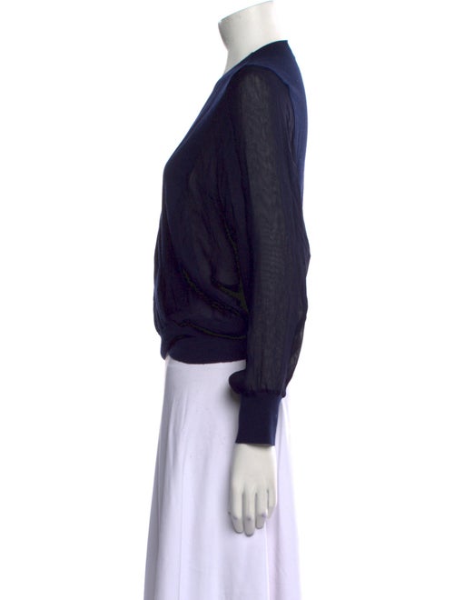 Ralph Lauren Purple Label Wool V-Neck Crop Top