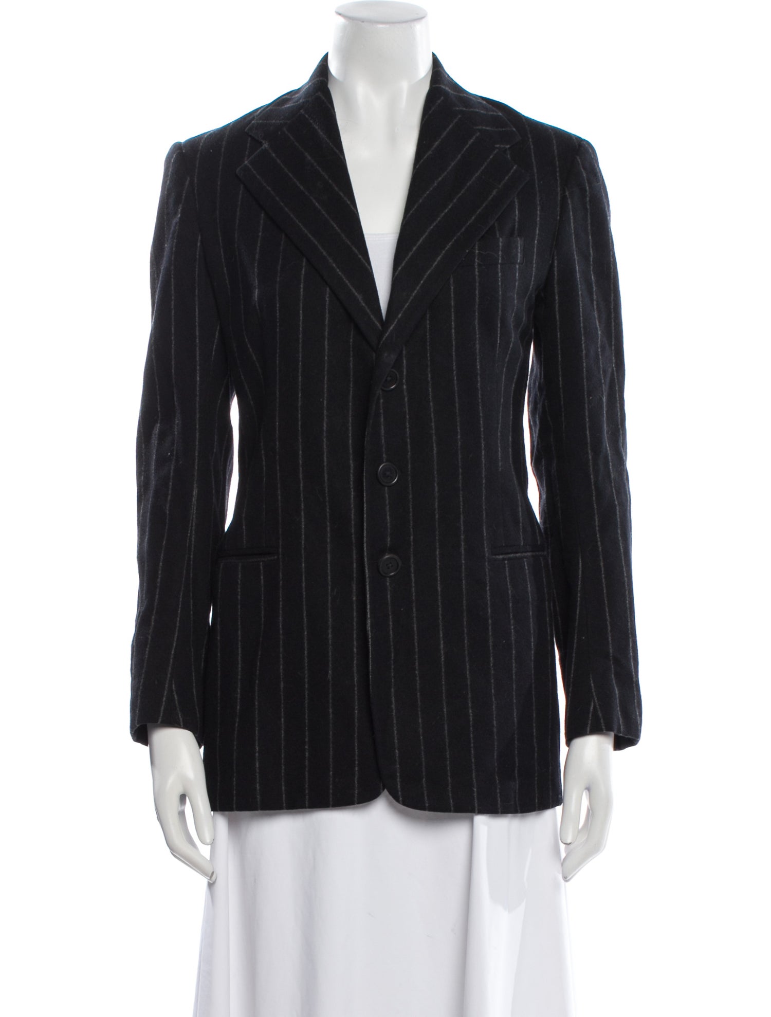 Ralph Lauren Purple Label Wool Striped Blazer