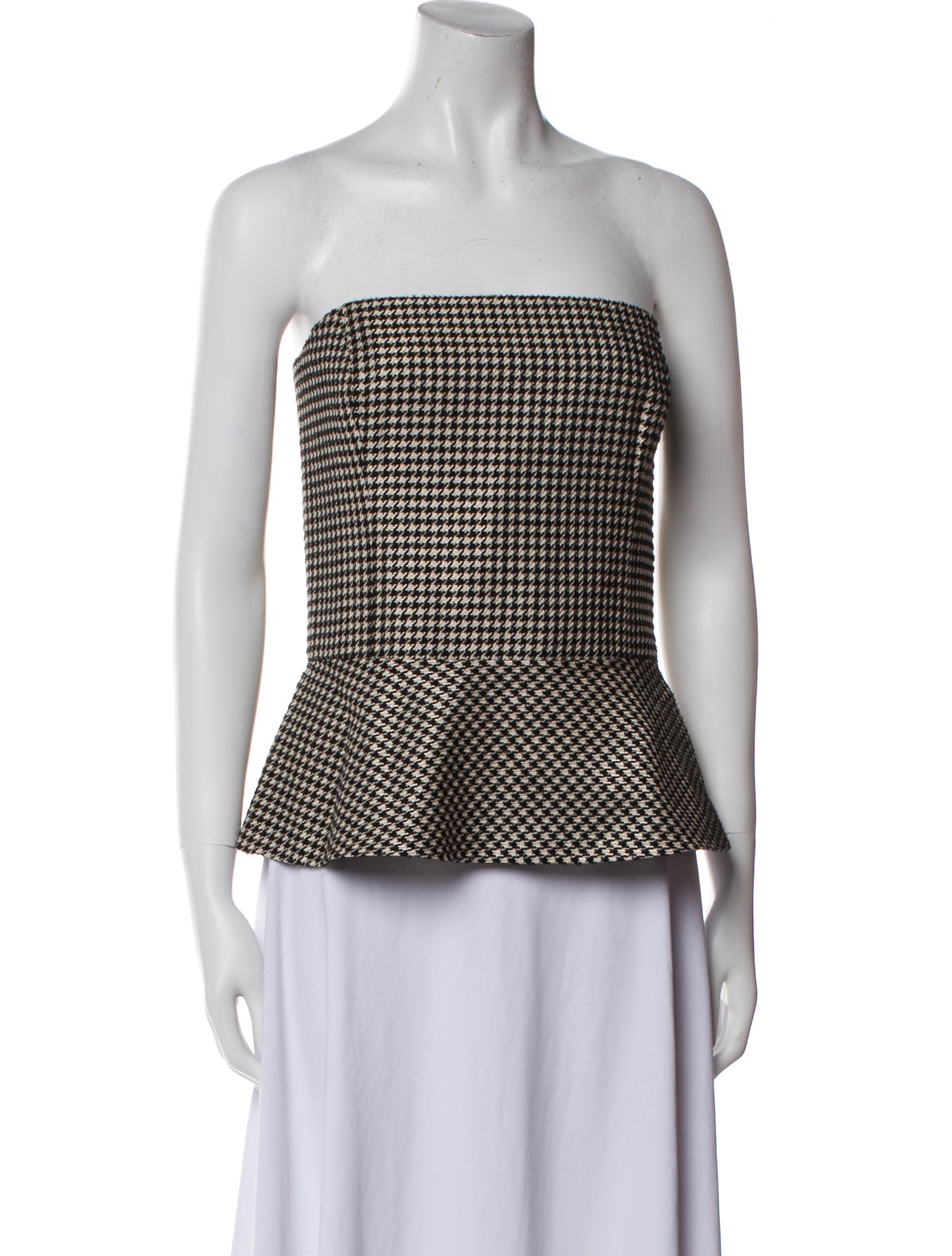 Ralph Lauren Purple Label Printed Strapless Top