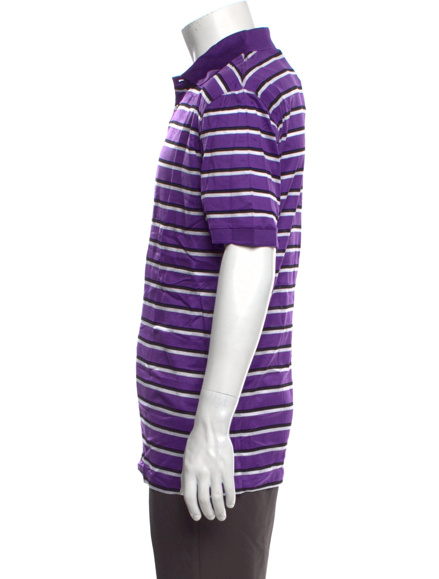 Ralph Lauren Purple Label Striped Collar Polo Shirt w/ Tags