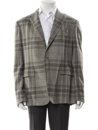 Ralph Lauren Purple Label Plaid Print Blazer