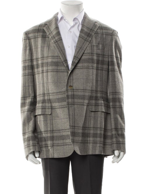Ralph Lauren Purple Label Plaid Print Blazer