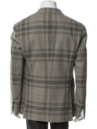 Ralph Lauren Purple Label Plaid Print Blazer