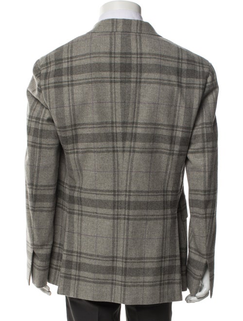 Ralph Lauren Purple Label Plaid Print Blazer