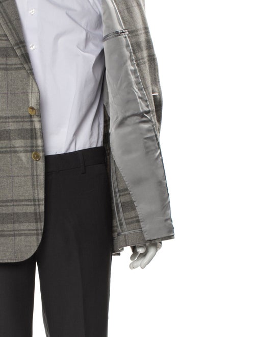 Ralph Lauren Purple Label Plaid Print Blazer