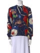 Ralph Lauren Purple Label Floral Print Crew Neck Sweater