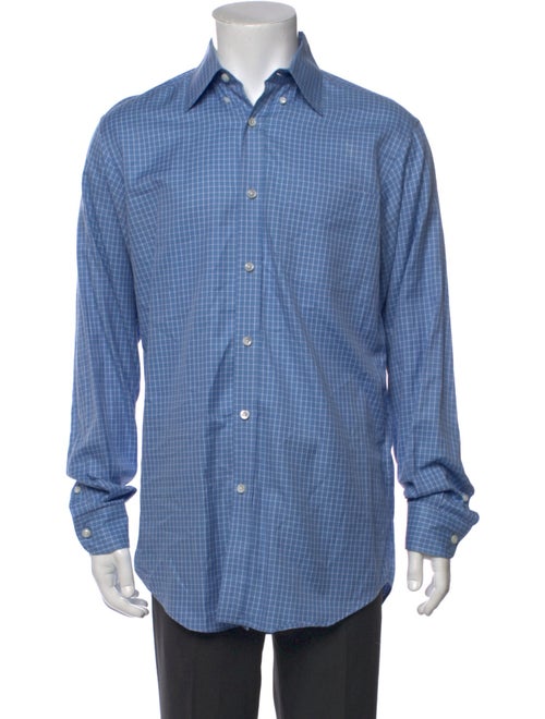 Ralph Lauren Purple Label Plaid Print Long Sleeve Shirt