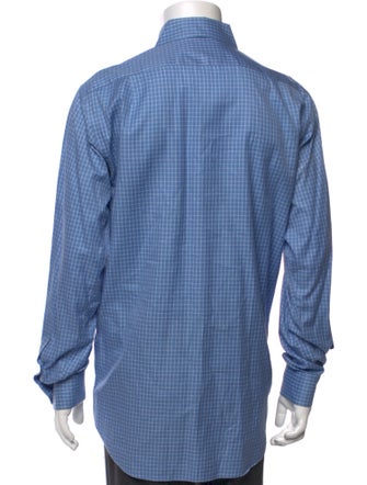 Ralph Lauren Purple Label Plaid Print Long Sleeve Shirt