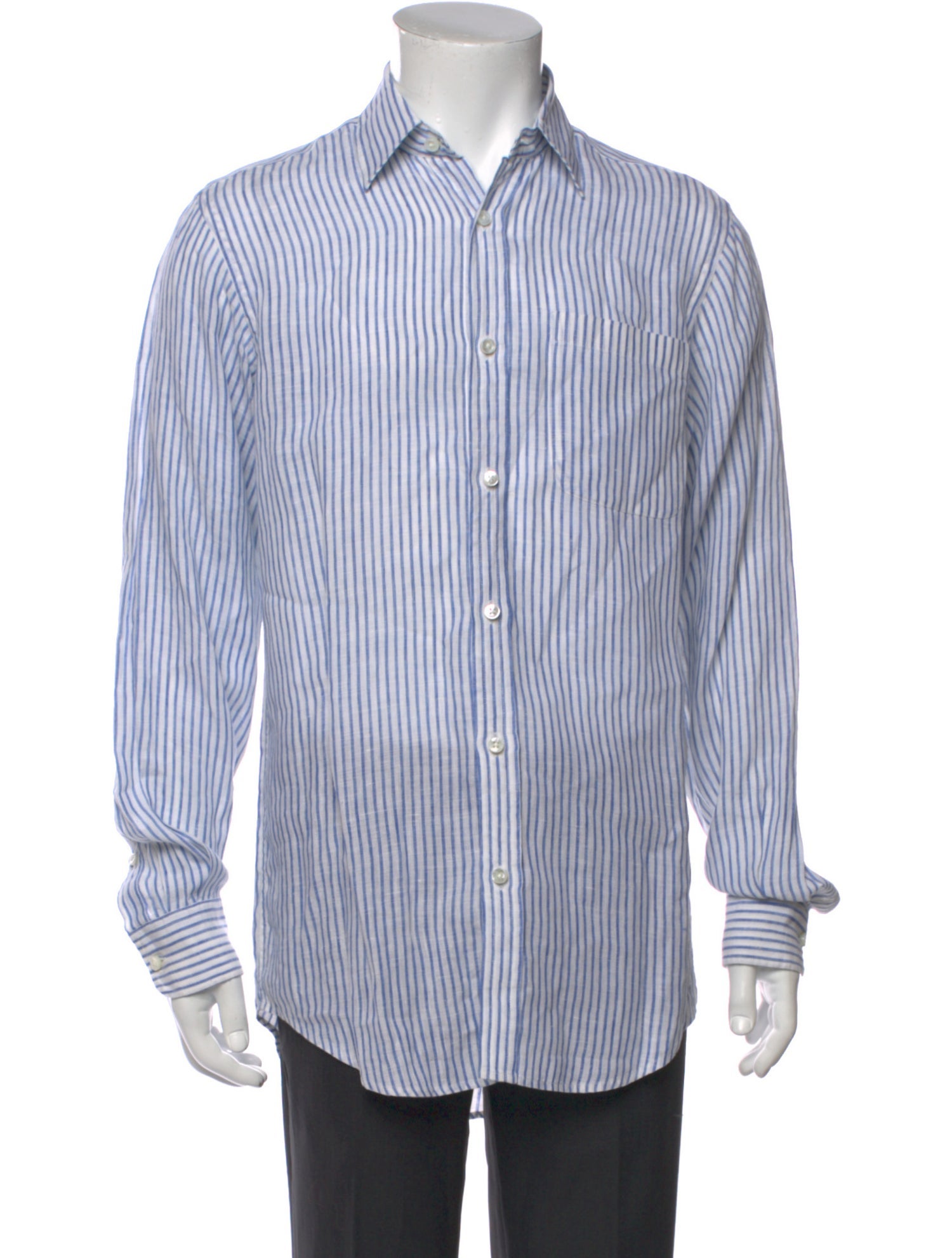 Ralph Lauren Purple Label Linen Striped Shirt