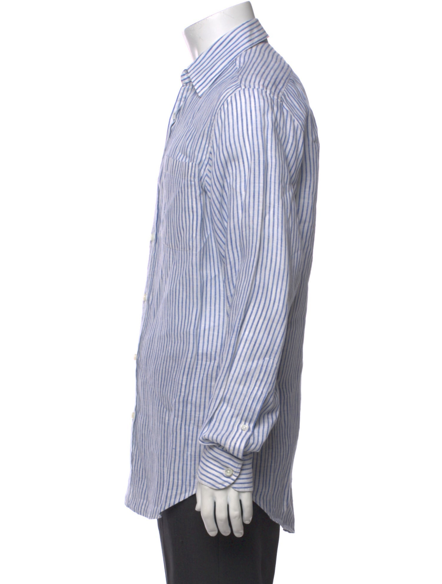 Ralph Lauren Purple Label Linen Striped Shirt
