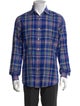 Ralph Lauren Purple Label Plaid Print Long Sleeve Dress Shirt