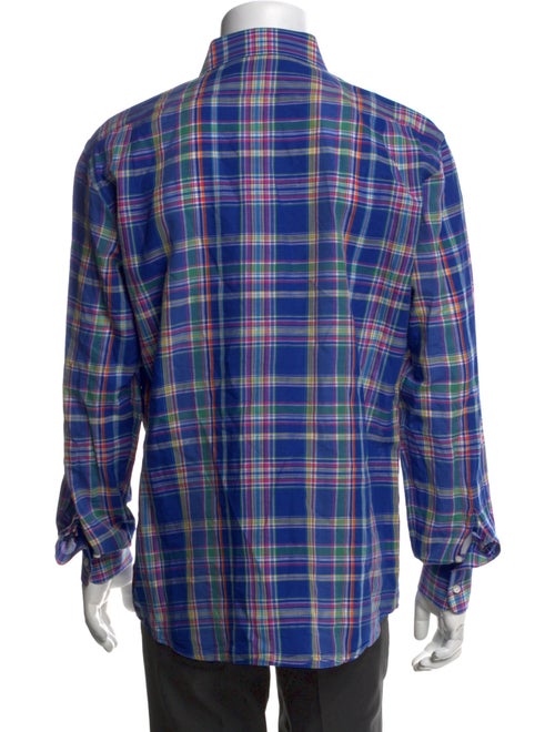 Ralph Lauren Purple Label Plaid Print Long Sleeve Dress Shirt