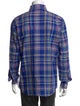 Ralph Lauren Purple Label Plaid Print Long Sleeve Dress Shirt