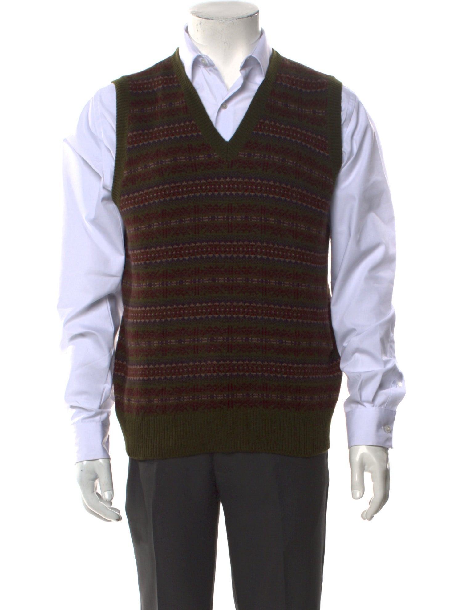 Ralph Lauren Purple Label Cashmere Striped Sweater Vest w/ Tags