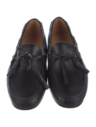 Ralph Lauren Purple Label Leather Tassel Accents Drivers