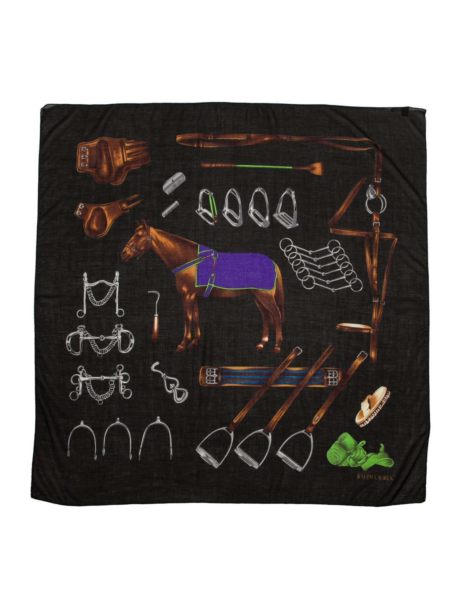 Ralph Lauren Purple Label Cashmere Printed Scarf