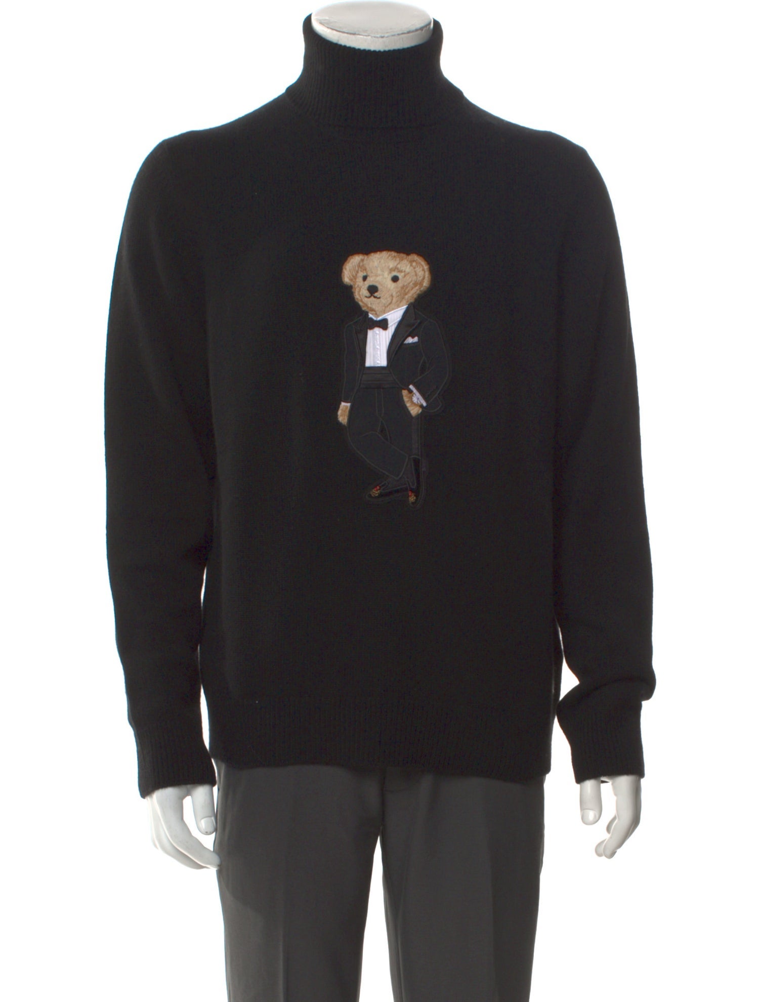 Ralph Lauren Purple Label 2024 Tuxedo Polo Bear Pullover w/ Tags