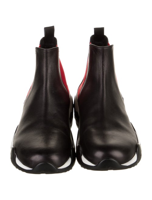 Ralph Lauren Purple Label Leather Colorblock Pattern Chelsea Boots