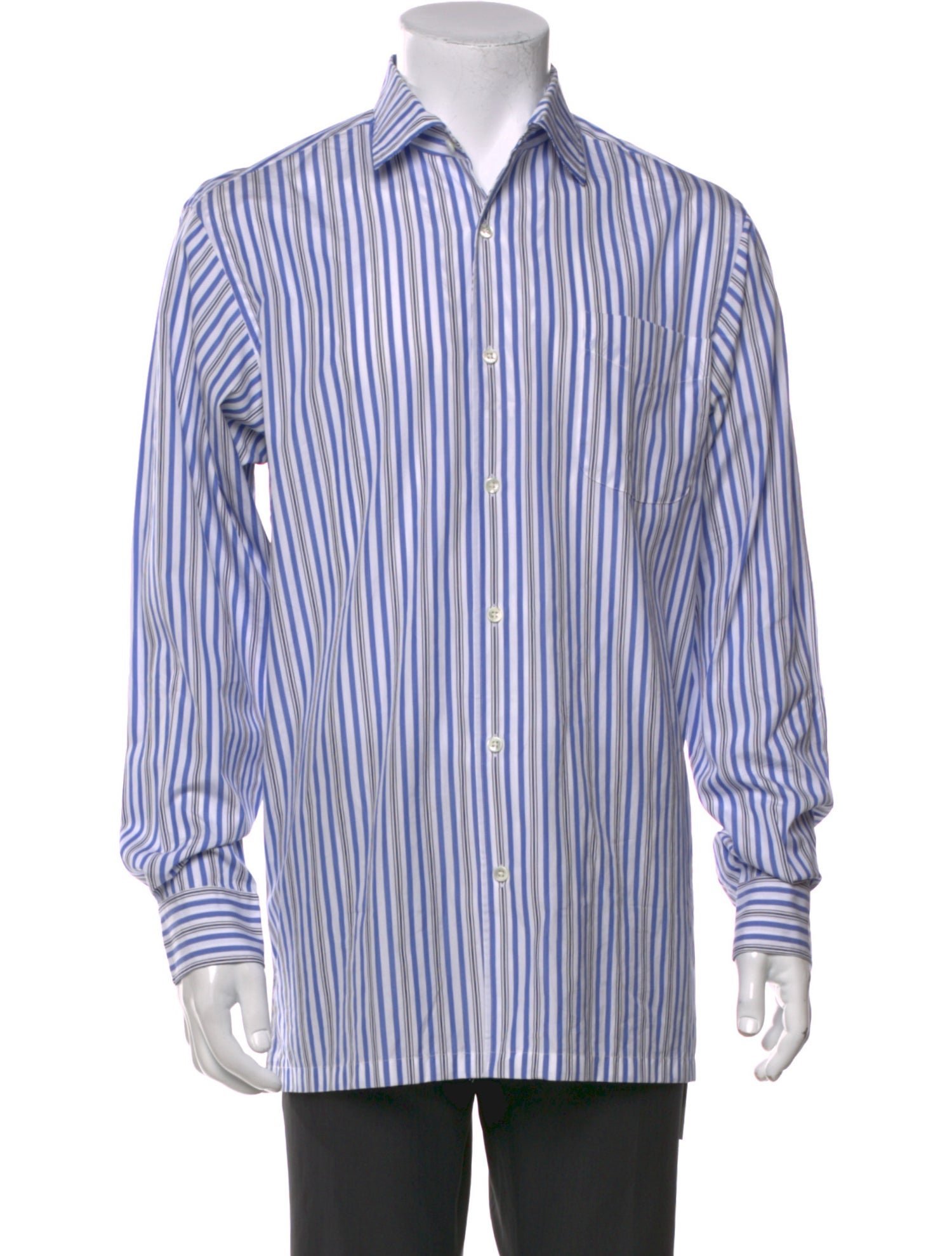 Ralph Lauren Purple Label Striped Long Sleeve Dress Shirt