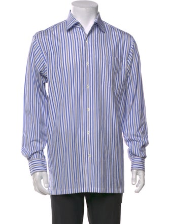 Ralph Lauren Purple Label Striped Long Sleeve Dress Shirt