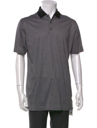 Ralph Lauren Purple Label Striped Collar Polo Shirt