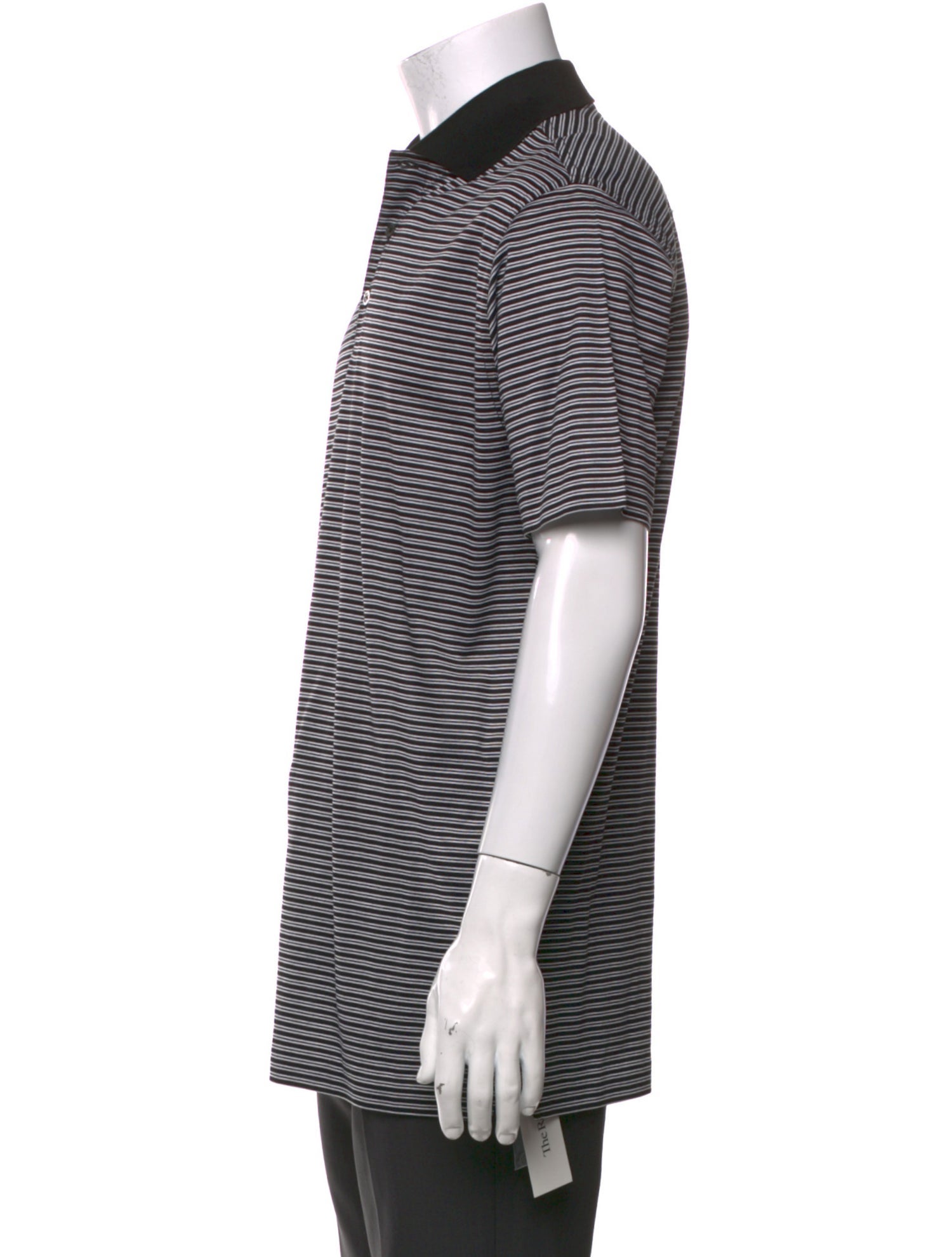 Ralph Lauren Purple Label Striped Collar Polo Shirt