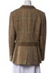 Ralph Lauren Purple Label Silk Plaid Print Blazer