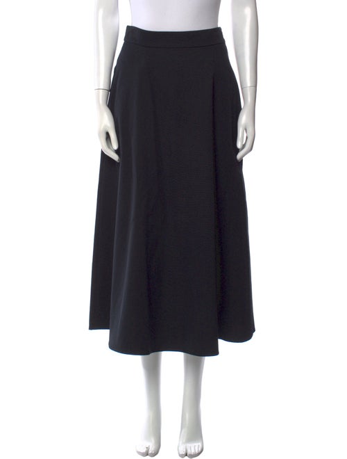 Ralph Lauren Purple Label Embroidered Accent Midi Length Skirt