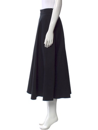 Ralph Lauren Purple Label Embroidered Accent Midi Length Skirt