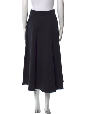 Ralph Lauren Purple Label Embroidered Accent Midi Length Skirt