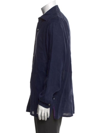 Ralph Lauren Purple Label Linen Long Sleeve Dress Shirt