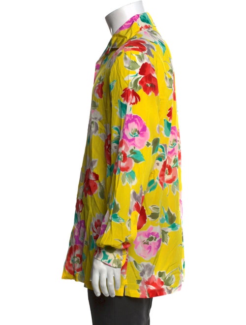 Ralph Lauren Purple Label Silk Floral Print Shirt