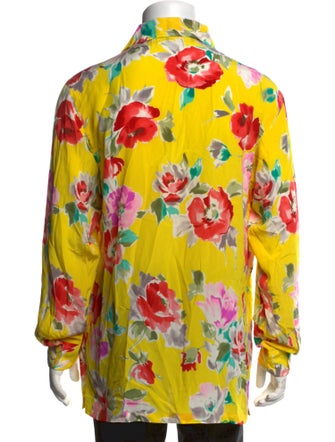 Ralph Lauren Purple Label Silk Floral Print Shirt