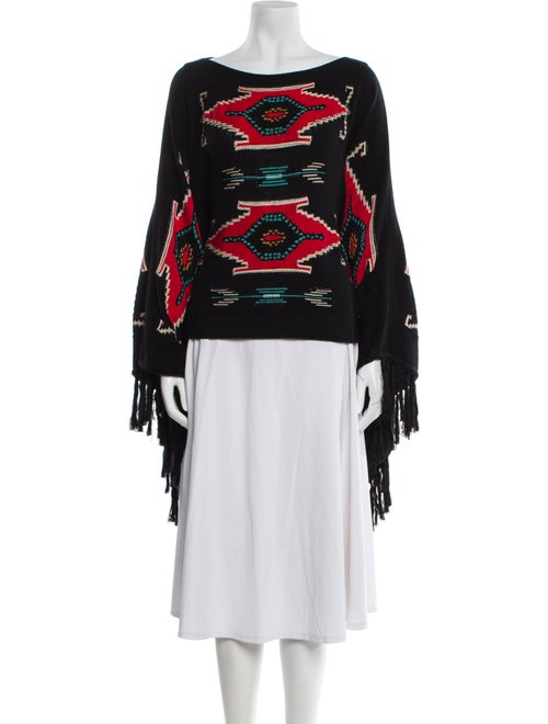 Ralph Lauren Purple Label Silk Graphic Print Sweater