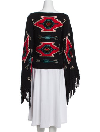 Ralph Lauren Purple Label Silk Graphic Print Sweater