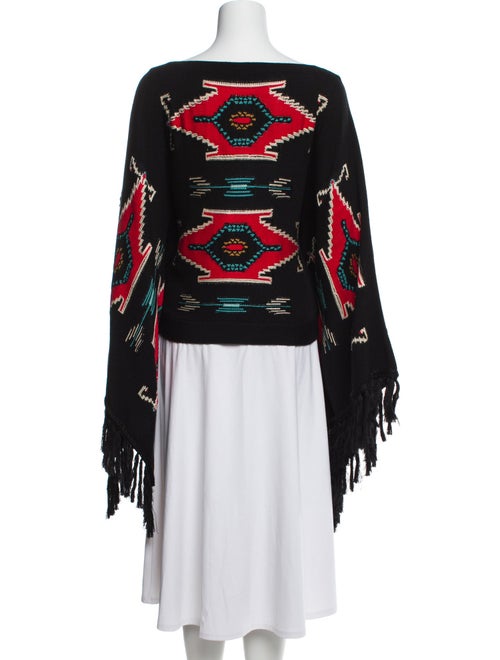 Ralph Lauren Purple Label Silk Graphic Print Sweater