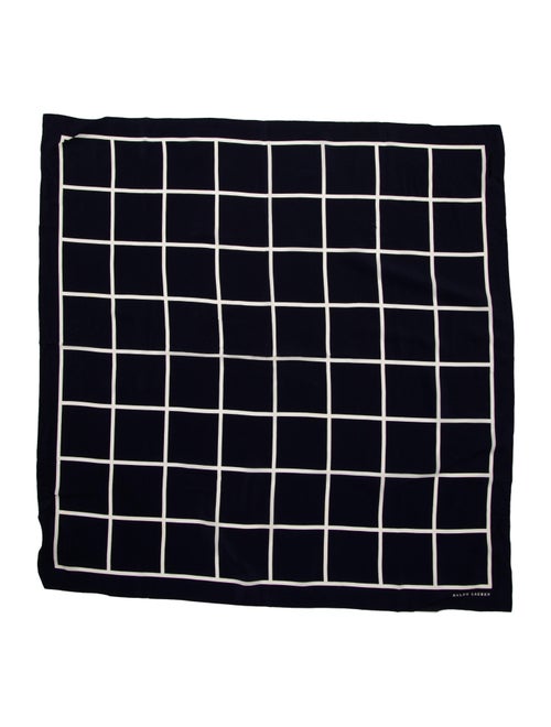 Ralph Lauren Purple Label Silk Plaid Print Scarf