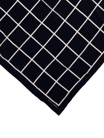 Ralph Lauren Purple Label Silk Plaid Print Scarf