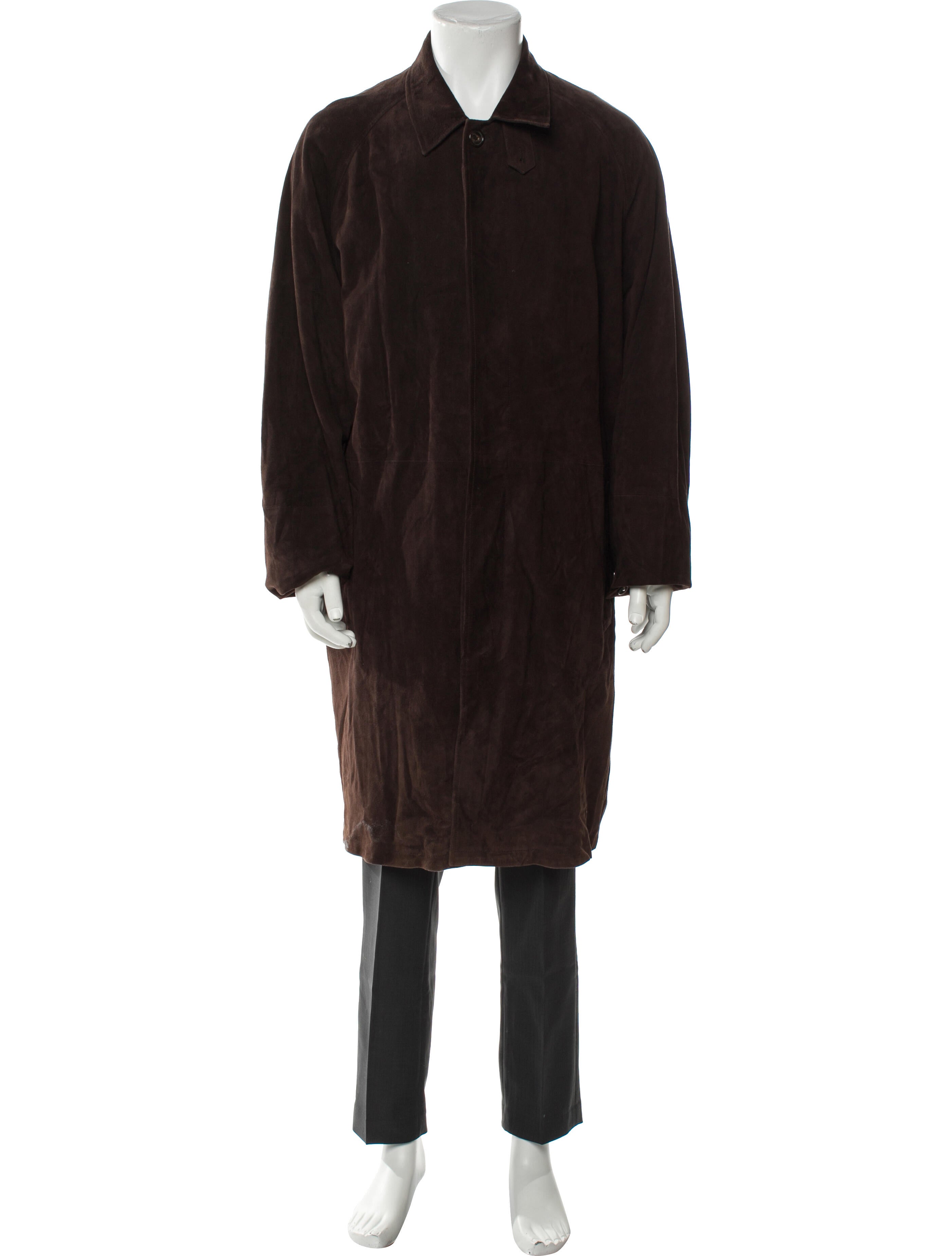 Ralph Lauren Purple Label Suede Overcoat