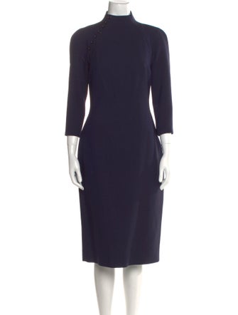 Ralph Lauren Purple Label Wool Midi Length Dress
