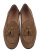 Ralph Lauren Purple Label Suede Bow Accents Loafers