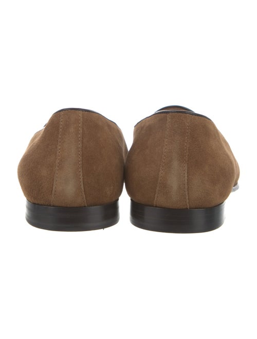 Ralph Lauren Purple Label Suede Bow Accents Loafers