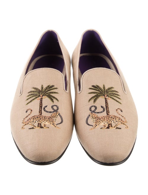 Ralph Lauren Purple Label Embroidered Accent Loafers