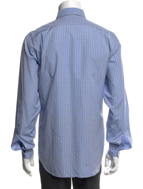 Ralph Lauren Purple Label Plaid Print Long Sleeve Shirt