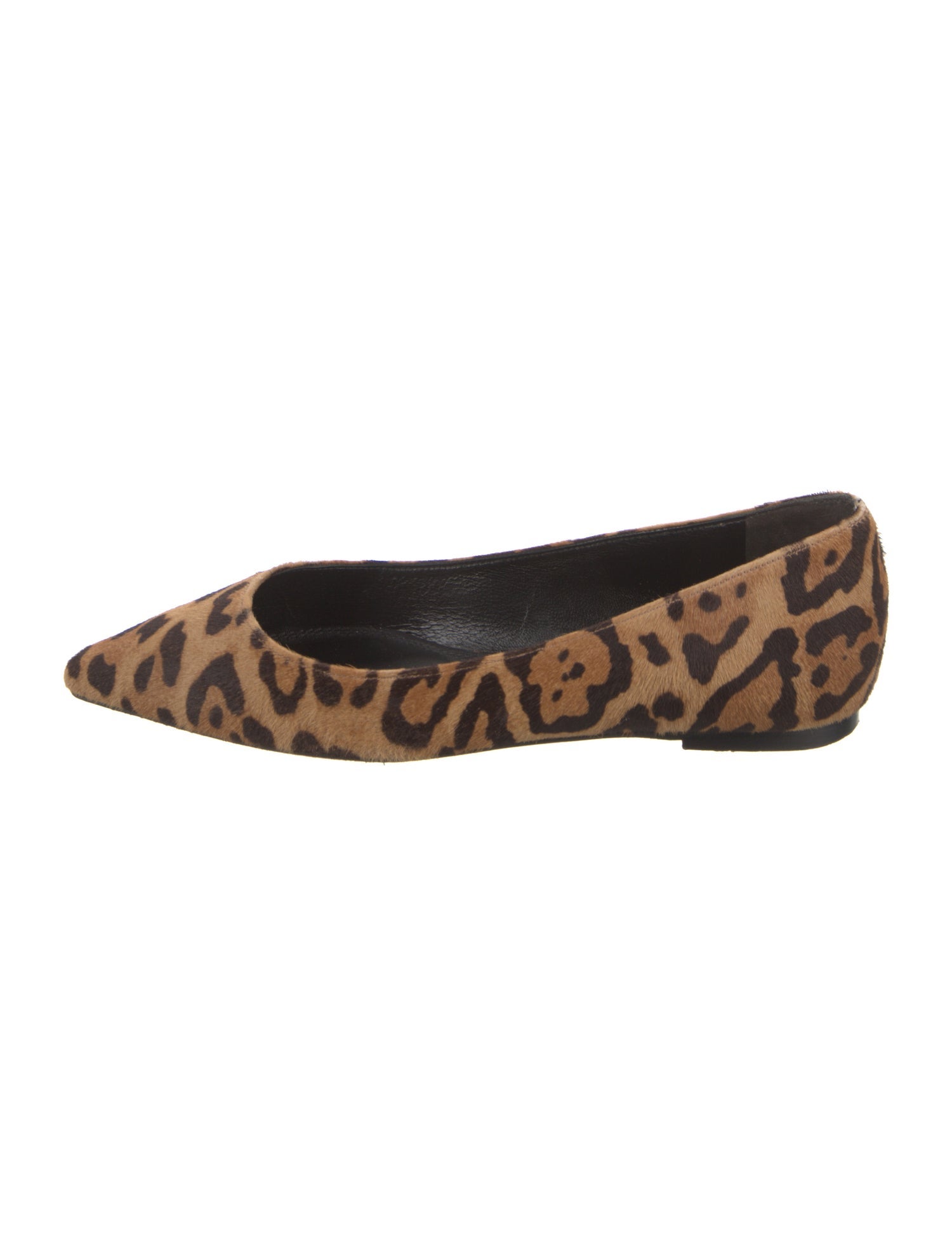 Ralph Lauren Purple Label Ponyhair Animal Print Ballet Flats