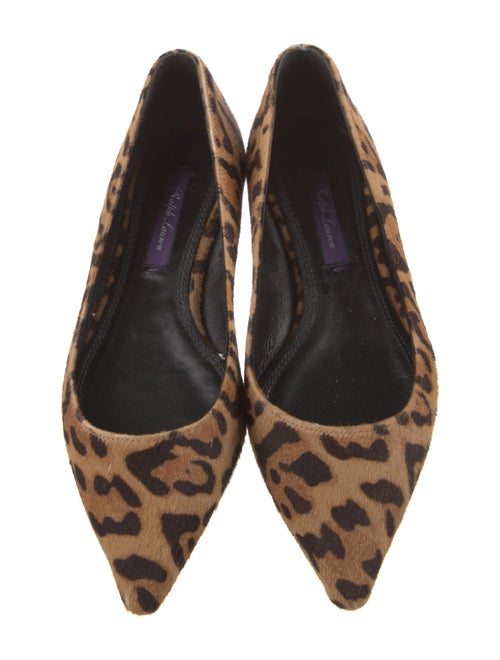 Ralph Lauren Purple Label Ponyhair Animal Print Ballet Flats
