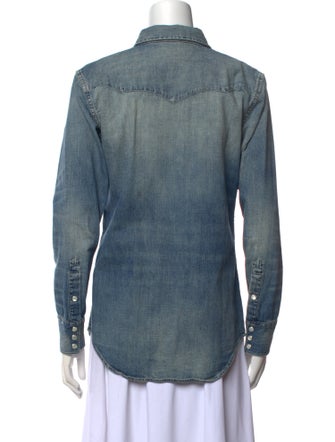 Ralph Lauren Purple Label Long Sleeve Button-Up Top